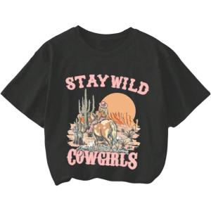 imageGirls Graphic Tees Short Sleeve Bow Print Tee Tops Crew Neck Drop Shoulder Casual Summer T ShirtsDark Grey