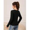 imageGirls 2 Pack Long Sleeve T Shirt Crew Neck Split Asymmetrical Hem Tee TopsBlack and White