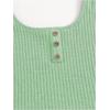 imageGirls 2 Piece Outfits Waffle Knit Scoop Neck Button Down Crop Tank Tops Paperbag Waist Track ShortsLight Green