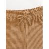 imageGirls 2 Piece Outfits Waffle Knit Scoop Neck Button Down Crop Tank Tops Paperbag Waist Track ShortsLight Khaki