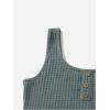 imageGirls 2 Piece Outfits Waffle Knit Scoop Neck Button Down Crop Tank Tops Paperbag Waist Track ShortsPure Green