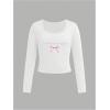 imageGirls 3 Pack Long Sleeve T Shirt Square Neck Slim Fit Basic Tee Tops Soft Fall TopsPure Grey
