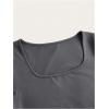 imageGirls 3 Packs Basic Tees Shirts Tops Square Neck Short Sleeve Slim Fit Summer Clothes Base Layer TeesMulticolor
