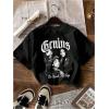 imageGirls 3 Packs Graphic Tees Crew Neck Short Sleeve T Shirt Casual Cute TopsBlack White Pink