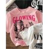 imageGirls 3 Packs Graphic Tees Crew Neck Short Sleeve T Shirt Casual Cute TopsBlack White Pink