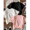 imageGirls 3 Packs Graphic Tees Crew Neck Short Sleeve T Shirt Casual Cute TopsGraphic Multicolor