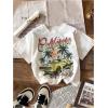 imageGirls 3 Packs Graphic Tees Crew Neck Short Sleeve T Shirt Casual Cute TopsGraphic Multicolor