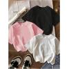 imageGirls 3 Packs Graphic Tees Crew Neck Short Sleeve T Shirt Casual Cute TopsMulticolor
