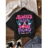 imageGirls 3 Packs Graphic Tees Crew Neck Short Sleeve T Shirt Casual Cute TopsMulticolor