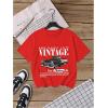 imageGirls 3 Packs Graphic Tees Crew Neck Short Sleeve T Shirt Casual Cute TopsPatterned Multicolor