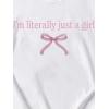 imageGirls Bow Graphic Tees Short Sleeve Crew Neck Cute Shirts Slim Fit Summer T Shirts Tops for TeensWhite With Pink