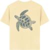 imageGirls Drop Shoulder Letter Star Print Tee Tops Loose Short Sleeve Crew Neck T ShirtsApricot