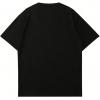 imageGirls Drop Shoulder Letter Star Print Tee Tops Loose Short Sleeve Crew Neck T ShirtsBlack