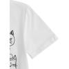 imageGirls Drop Shoulder Letter Star Print Tee Tops Loose Short Sleeve Crew Neck T ShirtsCat Letter White