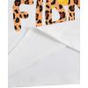 imageGirls Drop Shoulder Letter Star Print Tee Tops Loose Short Sleeve Crew Neck T ShirtsLemon White