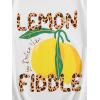 imageGirls Drop Shoulder Letter Star Print Tee Tops Loose Short Sleeve Crew Neck T ShirtsLemon White
