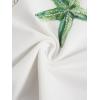 imageGirls Drop Shoulder Letter Star Print Tee Tops Loose Short Sleeve Crew Neck T ShirtsPatterned White