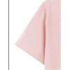 imageGirls Drop Shoulder Letter Star Print Tee Tops Loose Short Sleeve Crew Neck T ShirtsPink