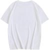 imageGirls Drop Shoulder Letter Star Print Tee Tops Loose Short Sleeve Crew Neck T ShirtsStrawberry White