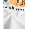 imageGirls Drop Shoulder Letter Star Print Tee Tops Loose Short Sleeve Crew Neck T ShirtsWhite Green Yellow