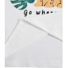 imageGirls Drop Shoulder Letter Star Print Tee Tops Loose Short Sleeve Crew Neck T ShirtsWhite Green Yellow