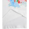 imageGirls Drop Shoulder Letter Star Print Tee Tops Loose Short Sleeve Crew Neck T ShirtsWhite Pink Blue