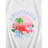 imageGirls Drop Shoulder Letter Star Print Tee Tops Loose Short Sleeve Crew Neck T ShirtsWhite Pink Blue