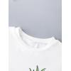 imageGirls Drop Shoulder Letter Star Print Tee Tops Loose Short Sleeve Crew Neck T ShirtsWhite With Patterned