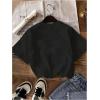 imageGirls Heart Print Drop Shoulder T Shirt Casual Short Sleeve Crew Neck Graphic Tee TopsBlack