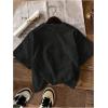 imageGirls Heart Print Drop Shoulder T Shirt Casual Short Sleeve Crew Neck Graphic Tee TopsLeopard Black