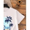 imageGirls Heart Print Drop Shoulder T Shirt Casual Short Sleeve Crew Neck Graphic Tee TopsWhite Blue Graphic