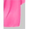 imageGirls Jersey Y2K Oversized Graphic Number Print Tops V Neck Short Sleeve T Shirt Hip Pop Tee StreetwearHot Pink