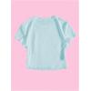 imageGirls Letter Bow Graphic Tees Short Sleeve Crewneck Cute Shirts for Teen Girls TrendyBow Blue