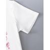 imageGirls Letter Bow Graphic Tees Short Sleeve Crewneck Cute Shirts for Teen Girls TrendyBow White