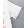 imageGirls Letter Bow Graphic Tees Short Sleeve Crewneck Cute Shirts for Teen Girls TrendyBowknot White