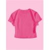 imageGirls Letter Bow Graphic Tees Short Sleeve Crewneck Cute Shirts for Teen Girls TrendyBright Pink