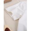 imageGirls Letter Bow Graphic Tees Short Sleeve Crewneck Cute Shirts for Teen Girls TrendyWhite Bow Letter