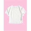 imageGirls Letter Bow Graphic Tees Short Sleeve Crewneck Cute Shirts for Teen Girls TrendyWhite Patterned