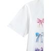 imageGirls Number Print Graphic Tees Short Sleeve Crewneck Jersey Shirts Summer T Shirts Cute TopsBow Print White