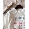 imageGirls Number Print Graphic Tees Short Sleeve Crewneck Jersey Shirts Summer T Shirts Cute TopsWhite Bow