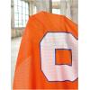 imageGirls Number Print Jersey Shirts V Neck Short Sleeve Mesh Graphic Tees Casual Tops StreetwearOrange
