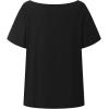 imageGirls Off The Shoulder Tops Number Graphic Jersey Shirts Short Sleeve Oversized T Shirts Y2k TopsBowknot Black