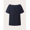 imageGirls Off The Shoulder Tops Number Graphic Jersey Shirts Short Sleeve Oversized T Shirts Y2k TopsDeep Blue
