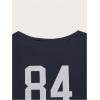 imageGirls Off The Shoulder Tops Number Graphic Jersey Shirts Short Sleeve Oversized T Shirts Y2k TopsDeep Blue