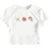 imageGirls Letter Bow Graphic Tees Short Sleeve Crewneck Cute Shirts for Teen Girls TrendyWhite Patterned