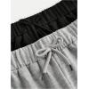 imageGirls 2 Pack Wide Leg Sweatpants Waist Casual Track Pants Baggy TrousersMulticolor