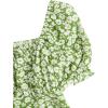 imageGirls Boho Summer Dress Floral Short Sleeve Square Neck Cute A Line Mini Short Spring DressesGreen