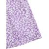 imageGirls Boho Summer Dress Floral Short Sleeve Square Neck Cute A Line Mini Short Spring DressesLilac Purple