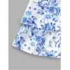 imageGirls Floral Cami Dress Ruched Sleeveless Pink Layered Ruffle Kawaii Short Floral Summer DressesBlue