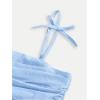 imageGirls Floral Cami Dress Ruched Sleeveless Pink Layered Ruffle Kawaii Short Floral Summer DressesLight Blue